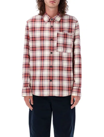 Apc Graham Overshirt In Aad - Ecru