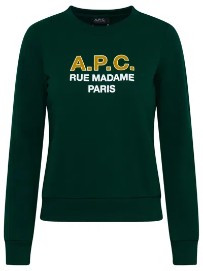 Apc A.p.c. Green Cotton Sweatshirt