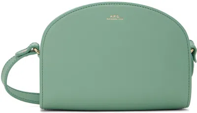 Apc Green Demi-lune Mini Bag In Kaz Jade