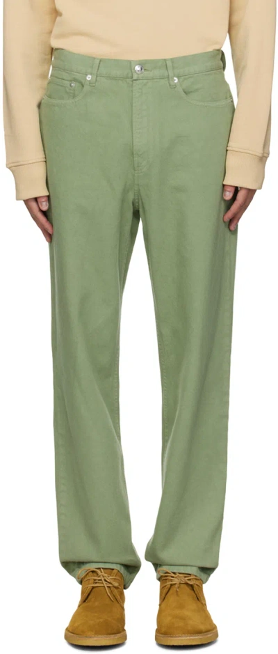 Apc Green Martin Jeans In Jab Light Khaki