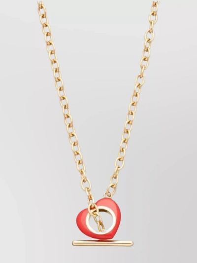 A.p.c. Heart Resin Link Necklace In Gold