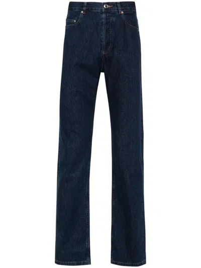 Apc High-rise Straight-leg Jeans In Ial Indigo