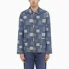 Apc Blue Kerlouan Denim Jacket In Purple