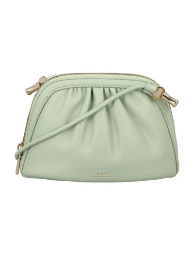 Apc A.p.c. Ninon Bucket Bag In Almond Green