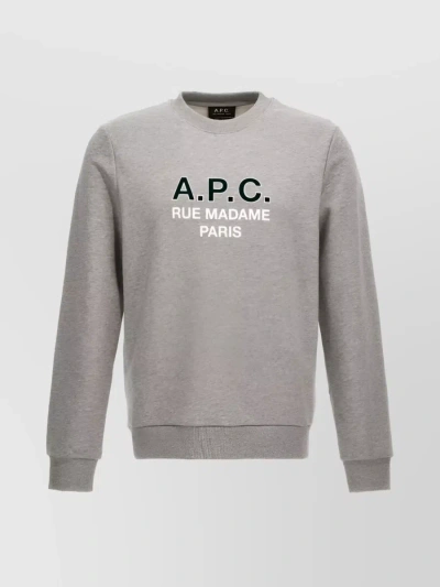 APC MADAME LOGO-PRINT COTTON CREW NECK SWEATSHIRT