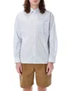 Apc A.p.c. Edouard Brodé Shirt In White Blue