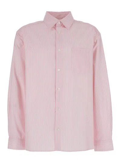Apc Malo Striped Shirt In Pink
