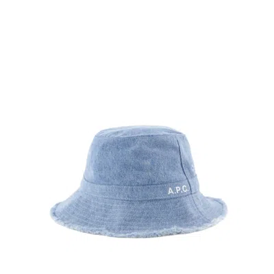 Apc Mark Bucket Hat - Cotton - Light Blue