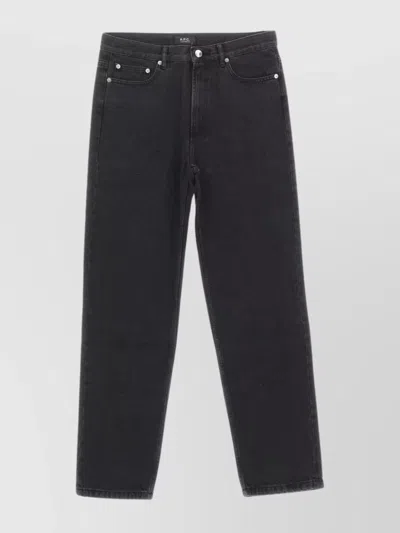 Apc Martin Belt Loops Five-pocket Trousers In Black