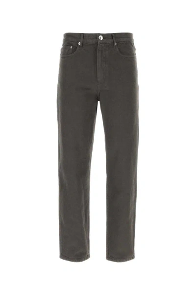 Apc A.p.c. Martin Straight Leg High Waist Jeans In Grey
