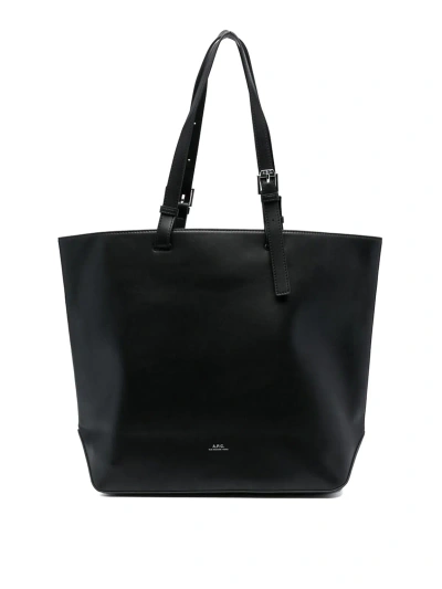 Apc Nino Buckle-detail Tote Bag Black