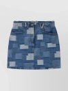 Apc Patchwork V-belt Mini Skirt With Front Pockets