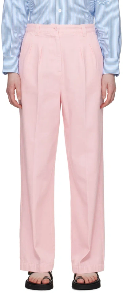 Apc Pink Tressie Trousers In Fab Pale Pink