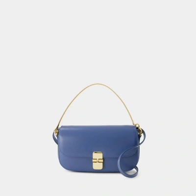 APC GRACE CHAINE CLUTCH - A.P.C. - LEATHER - OCEAN BLUE