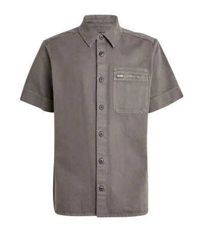 Apc Pocket-detail Short-sleeve Shirt In Grey