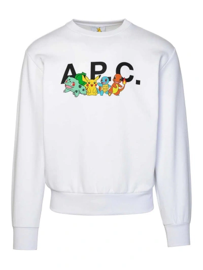 Apc Pokemon Logo Sweatshirt In White