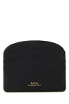 Apc A.p.c. Black Leather Demi-lune Card Holder