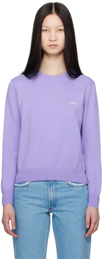Apc Purple Vera Sweater In Hae Lavande