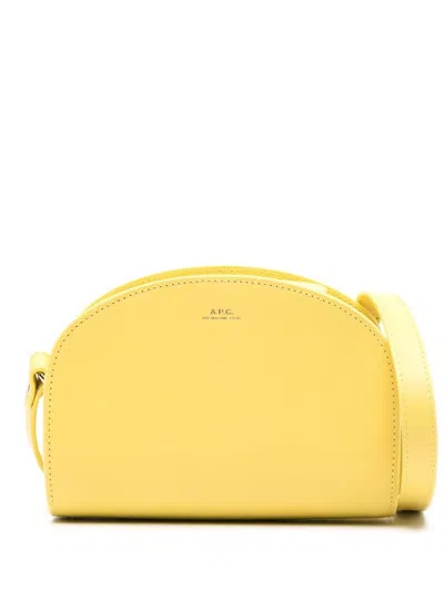 Apc A.p.c. Sac Demi-lune Mini Bags In Yellow & Orange