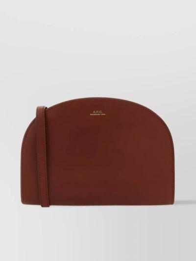 Apc Sculpted Contour Shoulder Bag In Brown