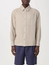Apc A. P.c. Surchemise Basile Brodee Poitrine Overshirt Bae S In Beige