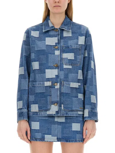 A.p.c. Indigo Silva Denim Jacket In Blue