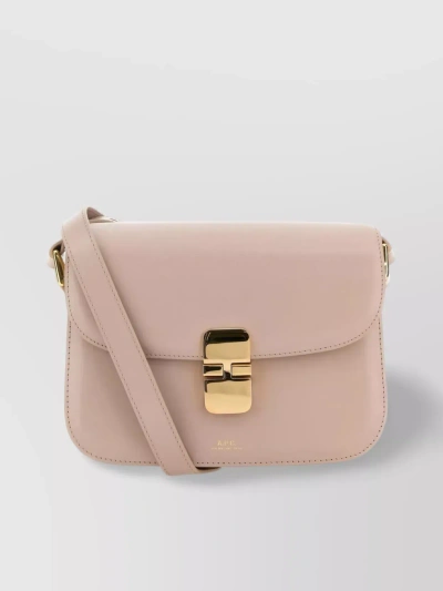 Apc Small Grace Leather Crossbody Bag In Pink