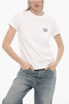 APC SOLID COLOR DENISE CREW-NECK T-SHIRT WITH EMBROIDERED LOGO