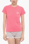 APC SOLID colour DENISE CREW-NECK T-SHIRT WITH EMNBROIDERED LOGO
