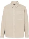 Apc A. P.c. Surchemise Basile Brodee Poitrine Overshirt Bae S In Beige