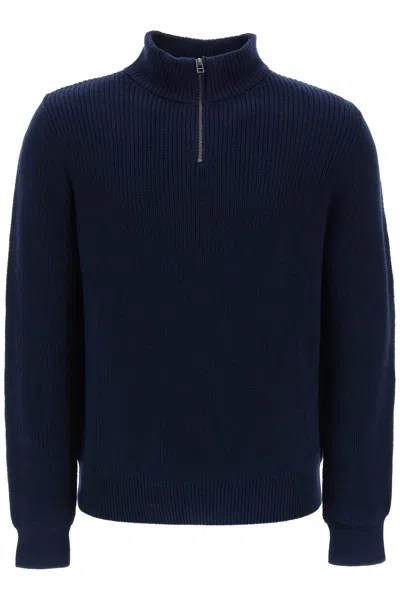 APC SWEATER WITH PARTIAL ZIPPER PLACKET