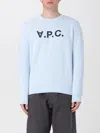 Apc Sweatshirt A.p.c. Men Color Gnawed Blue