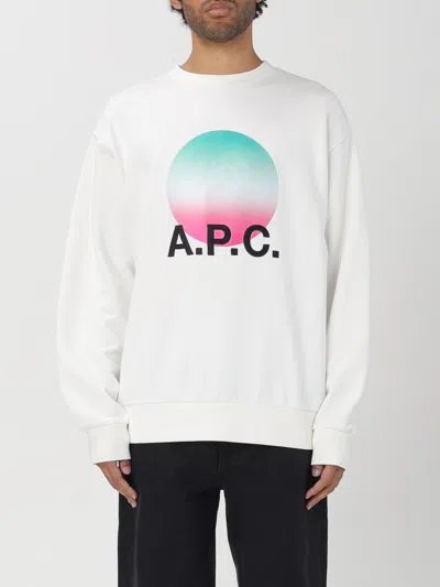 APC SWEATSHIRT A. P.C. MEN COLOR YELLOW CREAM,F40856090