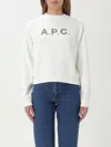 Apc A.p.c. Logo-printed Crewneck Sweatshirt In Yellow Cream