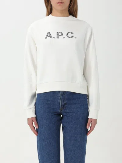 APC SWEATSHIRT A. P.C. WOMAN COLOR YELLOW CREAM,F40821090