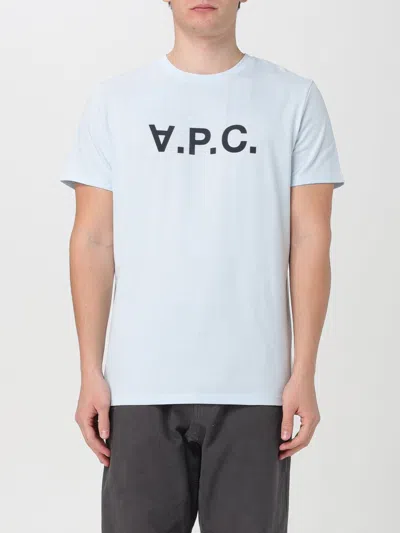 Apc T-shirt A.p.c. Men Color Gnawed Blue In Gnawed Blue