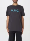 Apc A.p.c. Flocked Vpc Logo T-shirt In Grey
