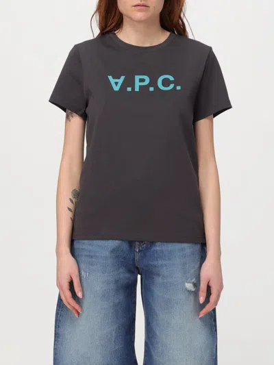 Apc T-shirt A.p.c. Woman Color Charcoal In Charcoal