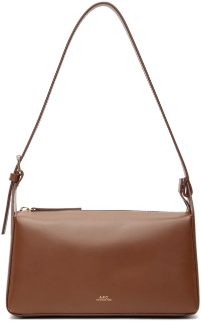 Apc Virginie Baguette Shoulder Bag In Brown