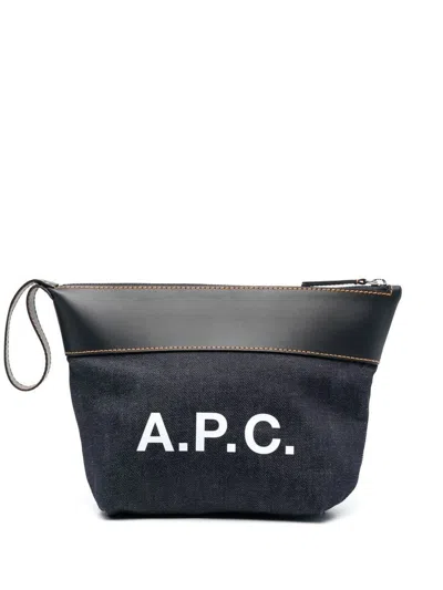 Apc A.p.c. Trousse Axelle Bags In Blue