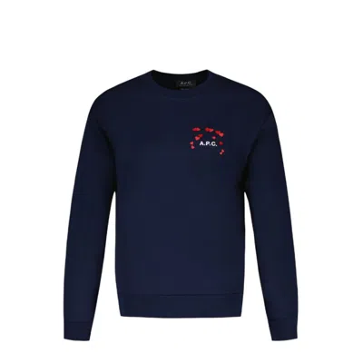 Apc Valentin Sweat - Cotton - Blue In Black