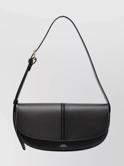 A.p.c. Versatile Foldover Crossbody Bag In Black