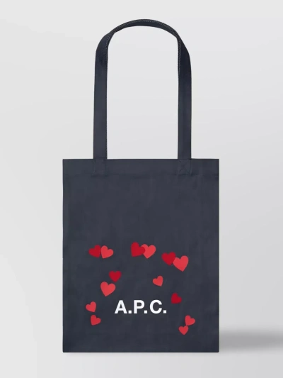 Apc Vertical Denim Tote Bag In Blue
