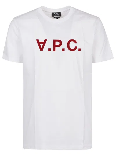 Apc Vpc Color H T-shirt In Tab Blanc/rouge