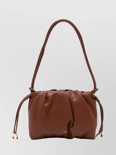 Apc Waist Pleated Mini Shoulder Bag In Brown