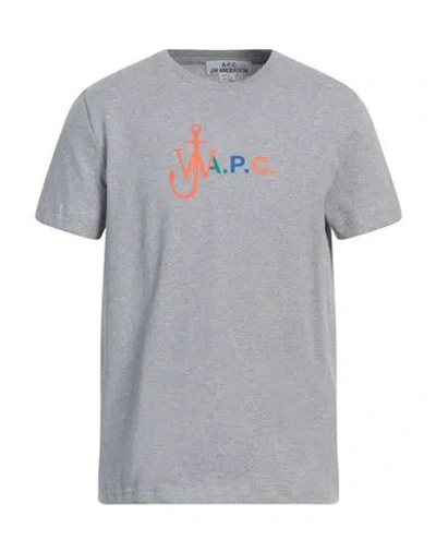 A.p.c. X Jw Anderson Logo Cotton T-shirt In Grey