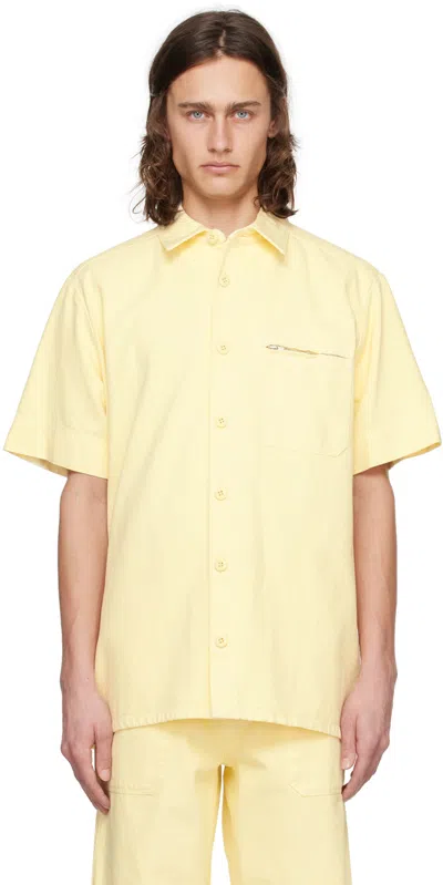 Apc Yellow Nelson Denim Shirt In Dab Light Yellow