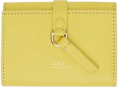 Apc Yellow Noa Trifold Wallet In Dai Sunshine