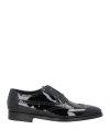 A.testoni A. Testoni Man Lace-up Shoes Black Size 6.5 Leather In Black