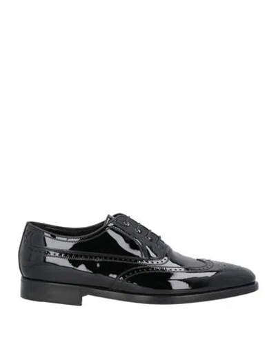 A.testoni A. Testoni Man Lace-up Shoes Black Size 6.5 Leather